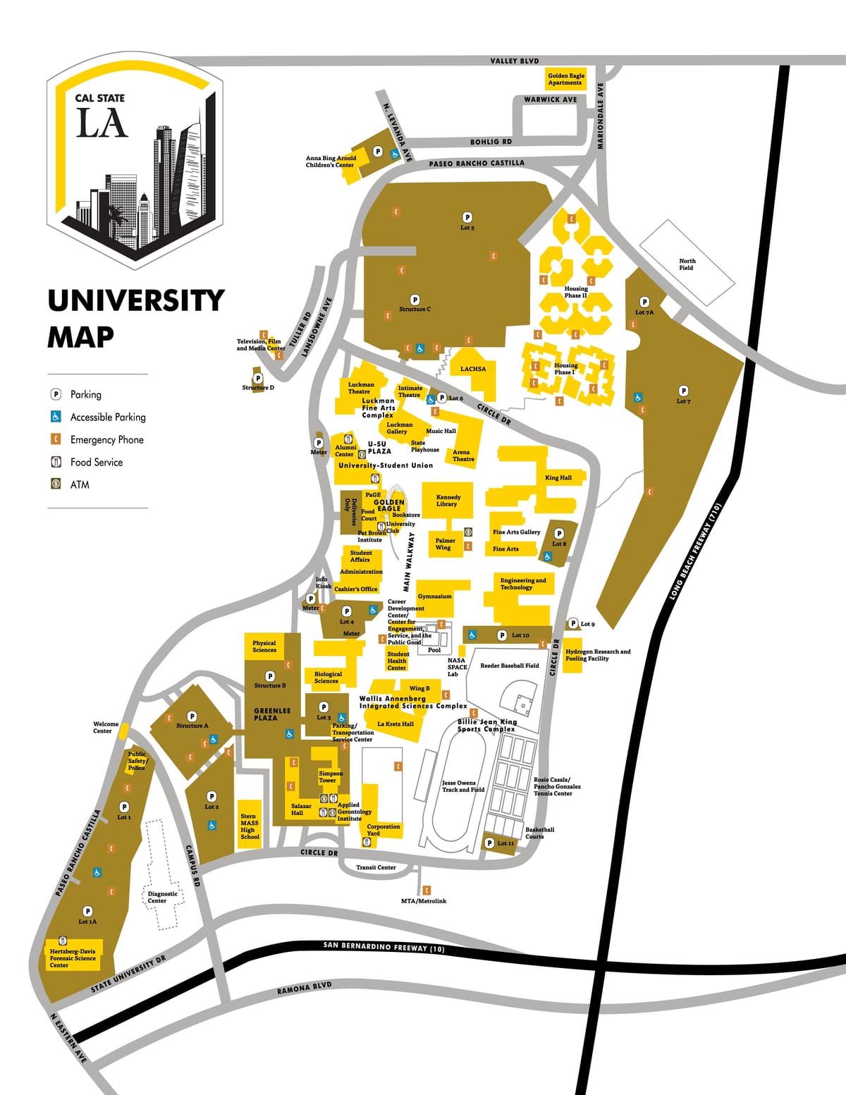cal state Los Angeles mapě