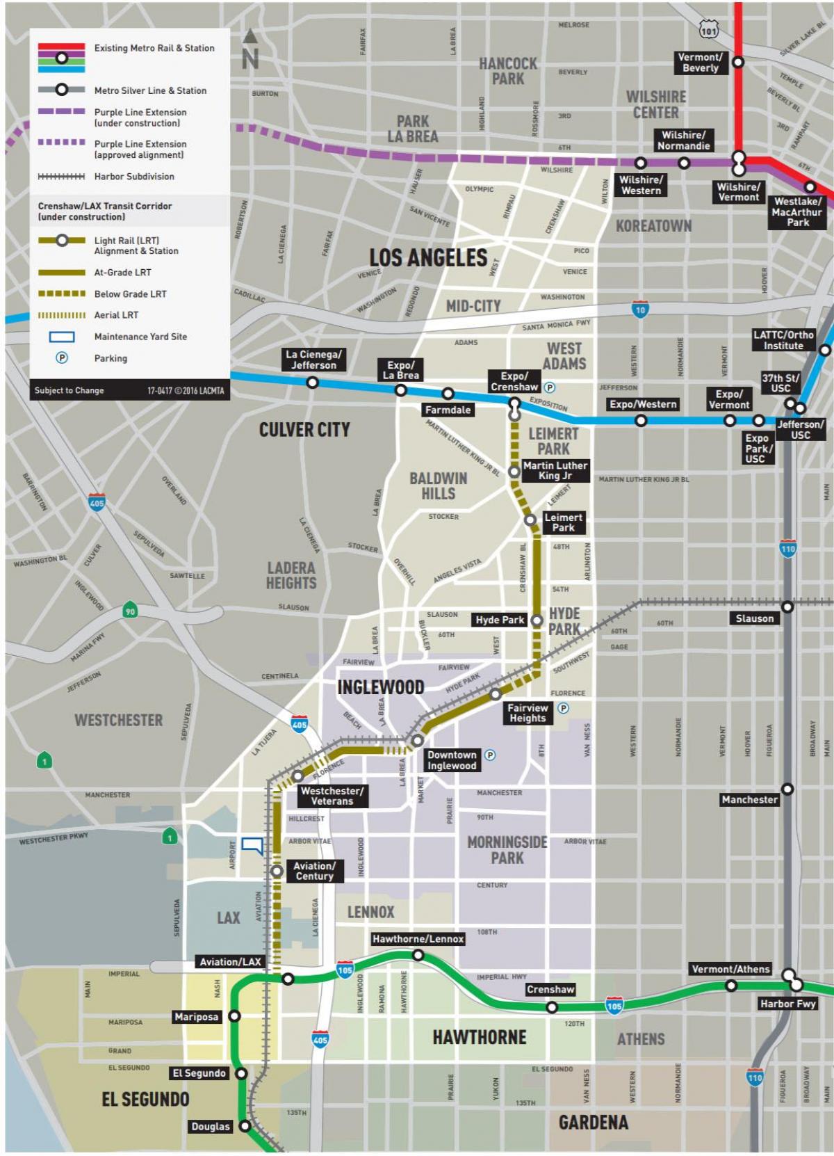 mapa crenshaw metro
