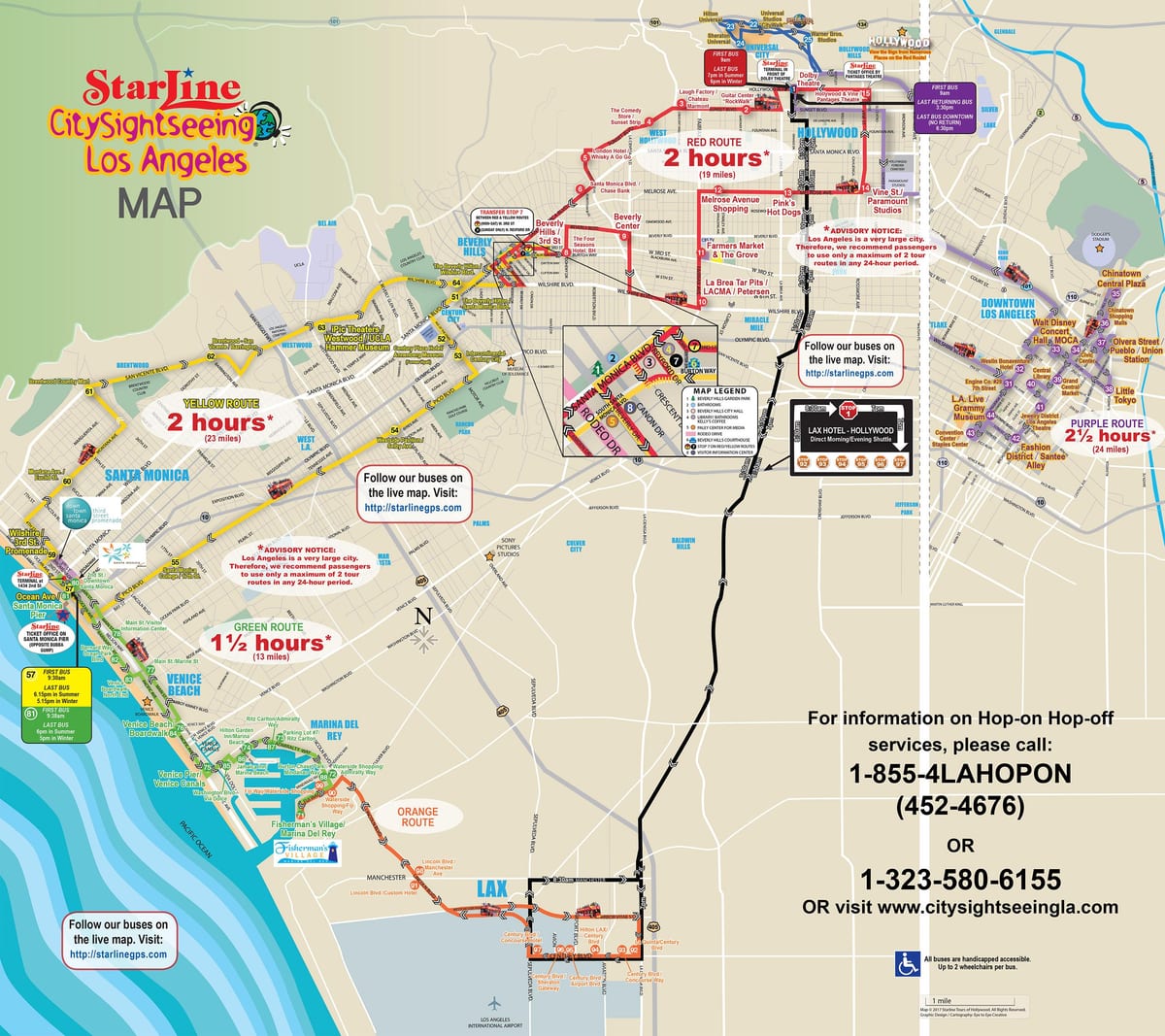 starline Los Angeles mapě