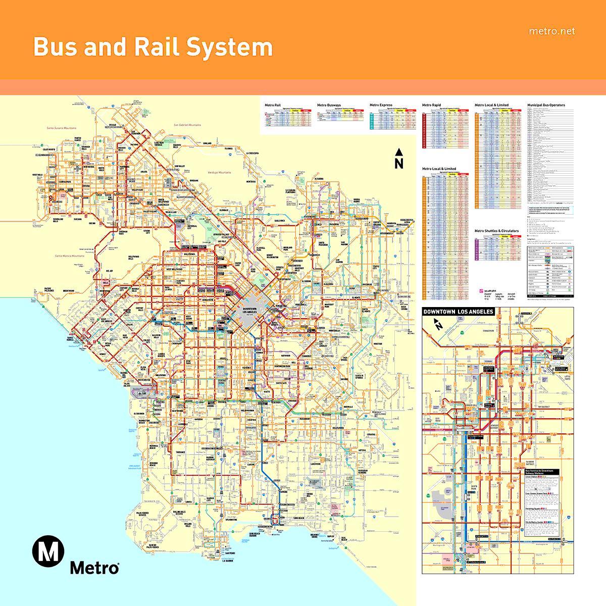 Los Angeles metro bus mapa