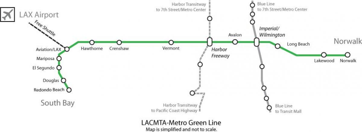 metro green line mapu Los Angeles