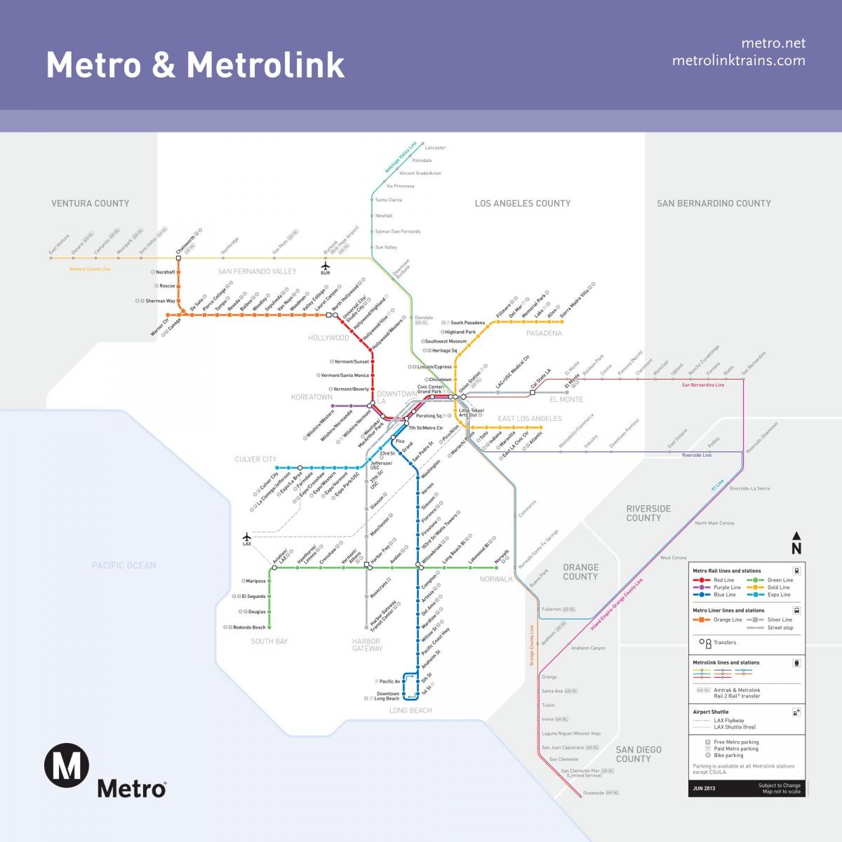 metrolink mapa Los Angeles