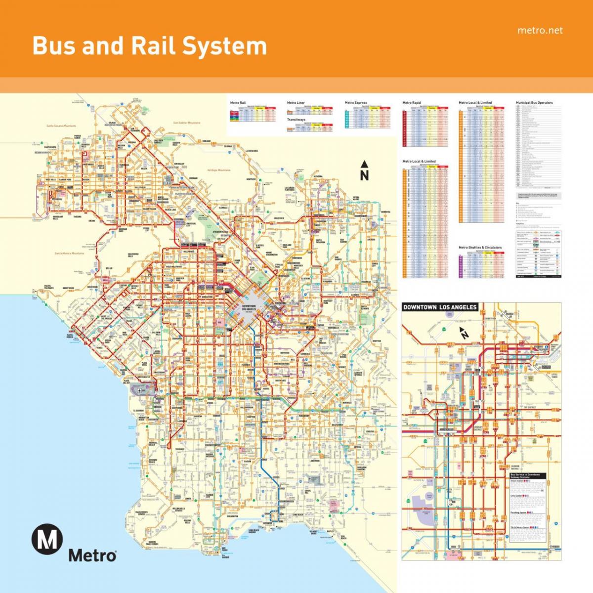 Los Angeles tranzitní mapa