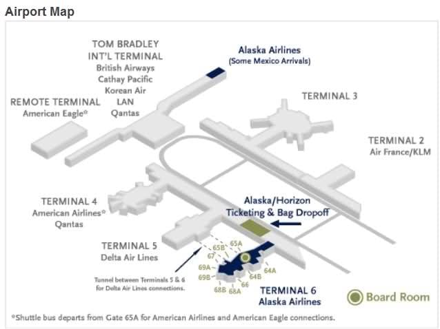 mapa laxní mapě alaska airlines