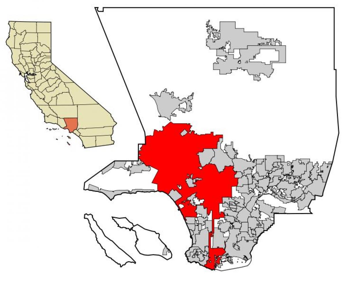 mapa Los Angeles vektor