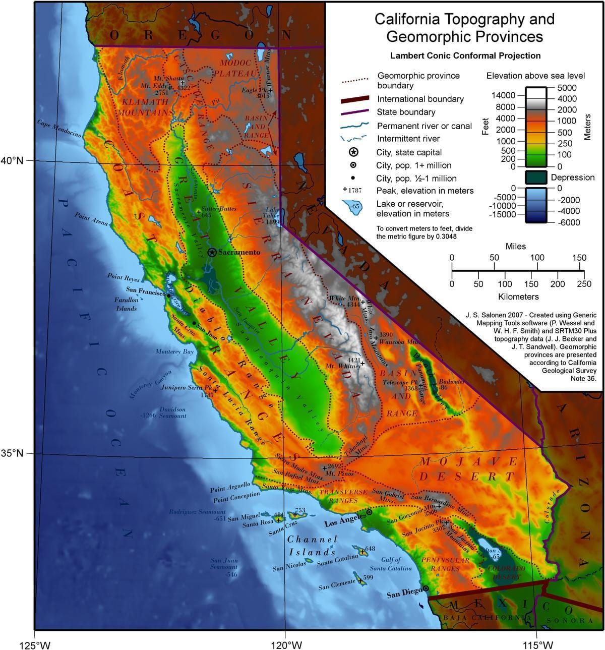 LA topografické mapy