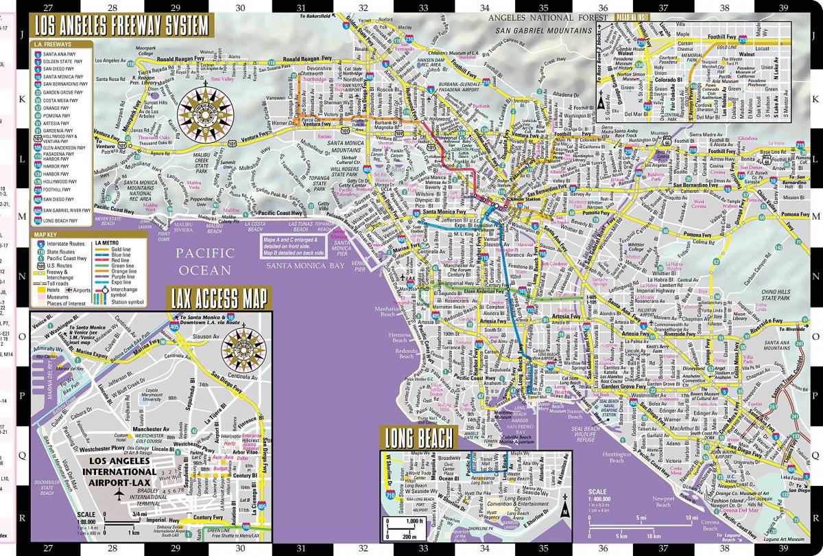 mapa Los Angeles, ca