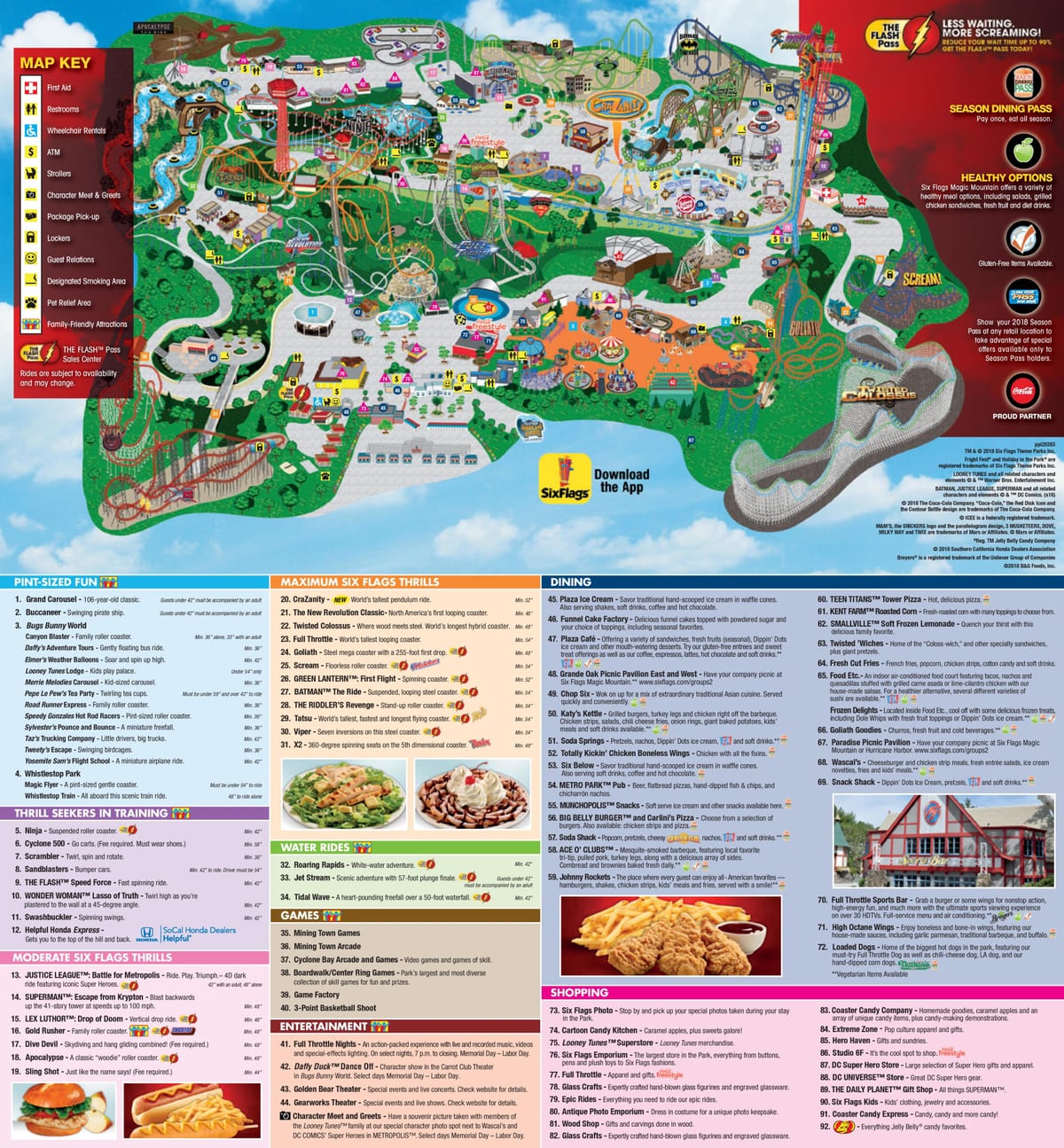 six flags mapa Los Angeles