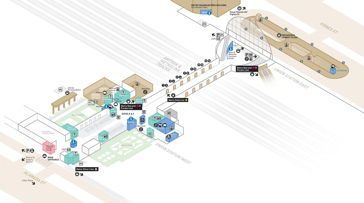 LA union station mapě