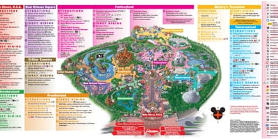 Disney world Los Angeles mapě