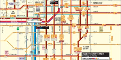 Los Angeles podzemní mapa
