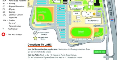Los Angeles harbor college mapa