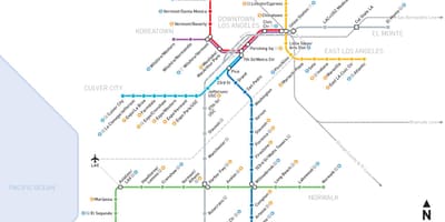 Mapa LA metro kolo