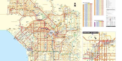 Los Angeles tranzitní mapa