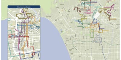 Los Angeles dash mapě