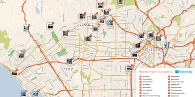 LA atrakce mapa