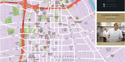 Mapa ulic v centru Los Angeles