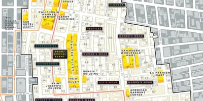Mapa Los Angeles garment district