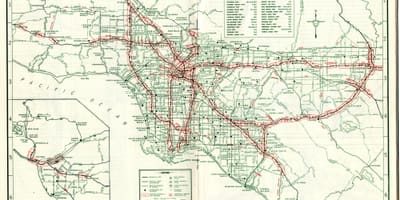 Mapa Los Angeles mapě 1940