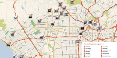 Mapa Los Angeles památky