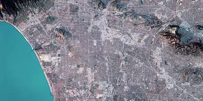 Mapa Los Angeles satelitní 